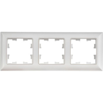 Рамка 3-местная IEK BRITE BR-M32-12-K91 РУ-3-БрАБ арктич. бел./белая