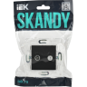 Розетка двойная TV+SAT IEK SKANDY SK-A13Bl черный SK-AF20-O-K02